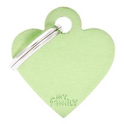 My Family Small Dog Tag Basic Heart i grönt